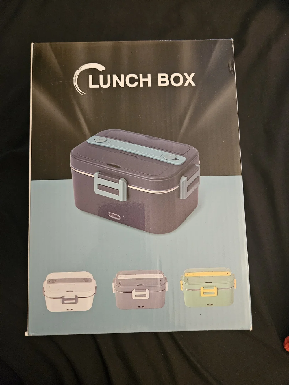 Heating Lunch Box Bento Style Food Container - Purple with Teal Accents
